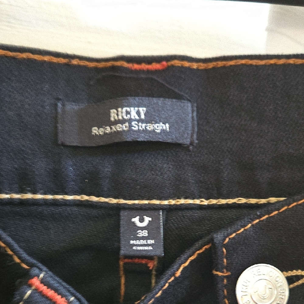 True Religion Black Relaxed Jeans